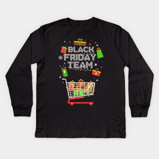 Black Friday Team   Shopping Christmas Kids Long Sleeve T-Shirt